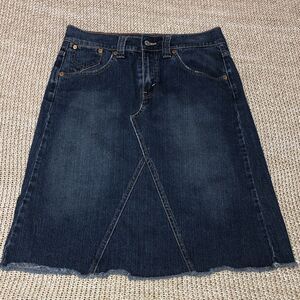 LEVIS JEANS Skirt Womens Size 10 Blue Denim Vintage Y2K Pockets, Length - 23.5"